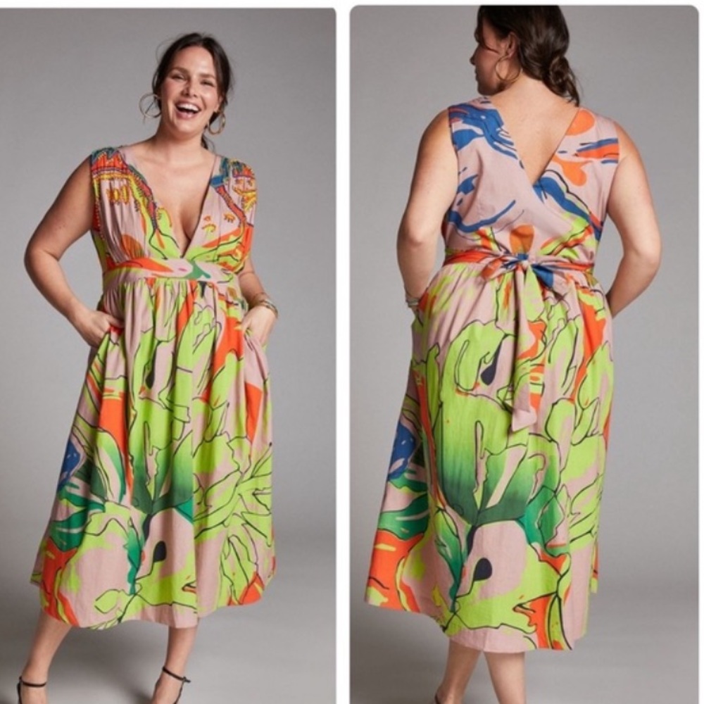 Anthropologie nerida Roopa pemmaraju midi dress - Picture 4 of 9